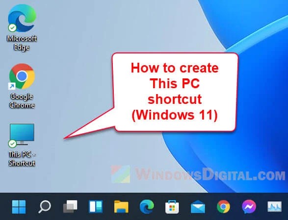 How To Create This Pc Shortcut On Desktop In Windows 11