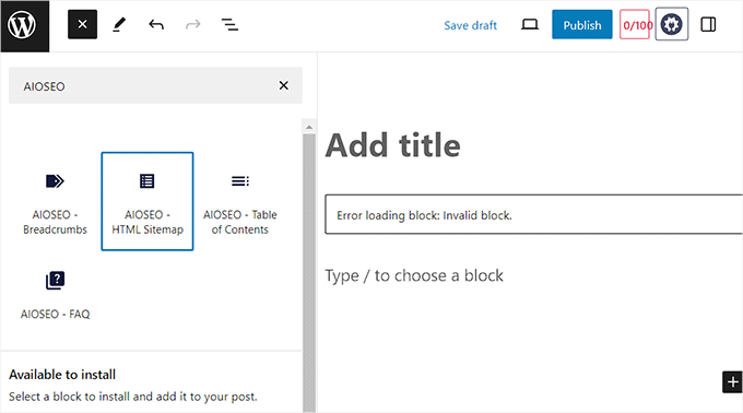 Preview of removed plugin block Preview of removed plugin block