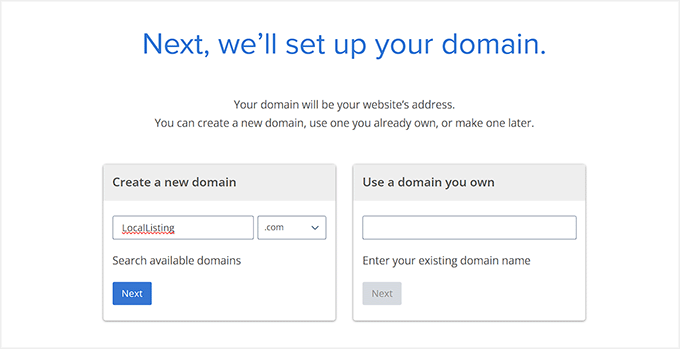 Add a domain name for the classified ads website Add a domain name for the classified ads website