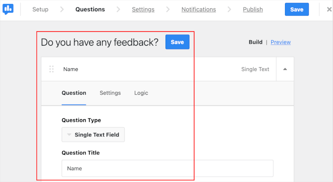userfeedback-survey-addnew-feedbackquestion Configuring UserFeedback's questions
