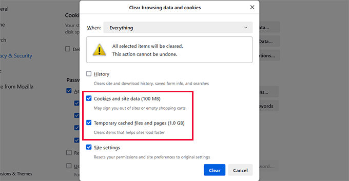 Delete browse cookies in Firefox Delete browse cookies in Firefox