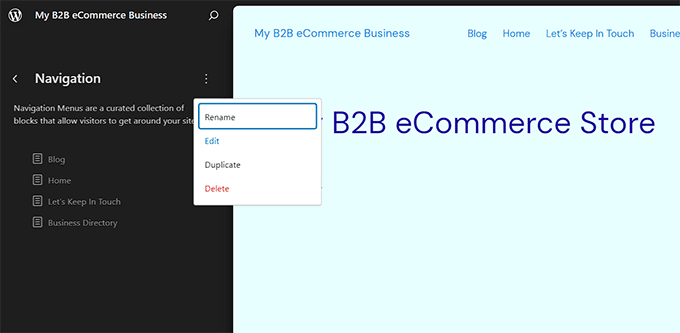 Choose the Edit option from the dropdown menu Choose the Edit option from the dropdown menu