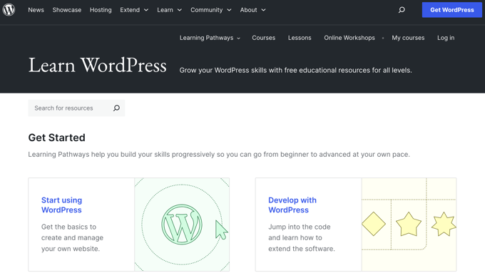 Official Learn WordPress Page Official Learn WordPress Page