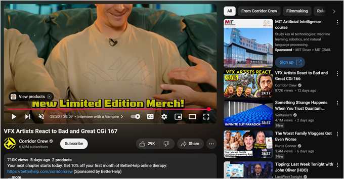 Example of video CTA in final quarter Example of video CTA in final quarter