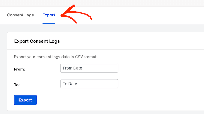 How to export the consent log from your WordPress website How to export the consent log from your WordPress website