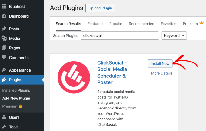 Install ClickSocial plugin Install ClickSocial plugin
