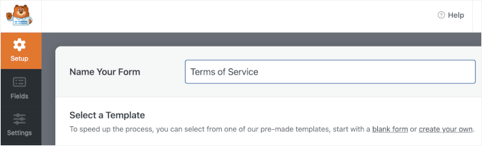 Naming a new form Naming a new form