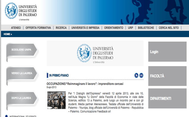 Online Il Nuovo Sito Dell'università Degli Studi Di Palermo - Younipa - Università, Lavoro E Città 396_x_635_png