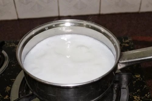 bring water and milk to full boil