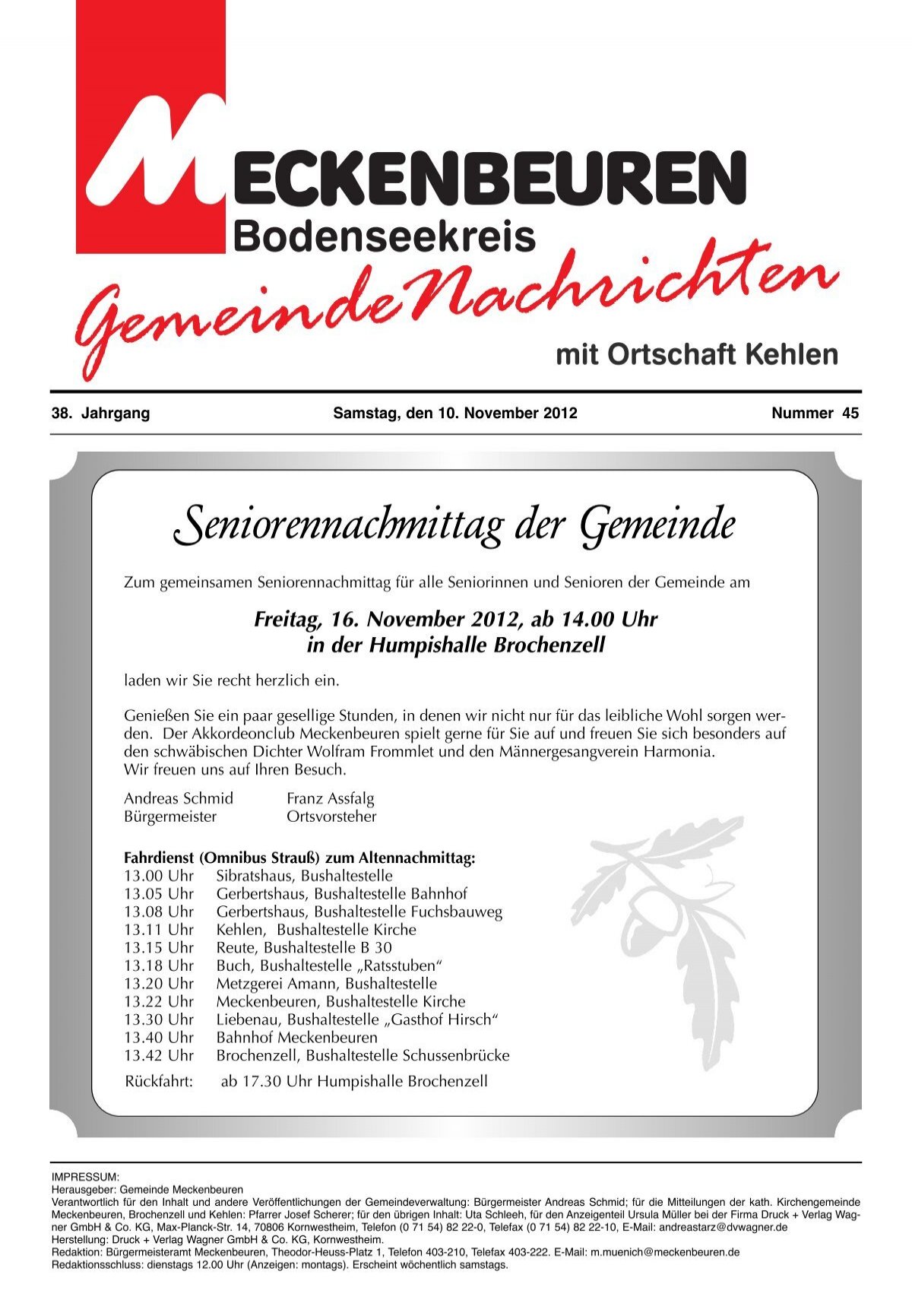 Samstag 17 11 12 17 00 Uhr St Jakobus Meckenbeuren