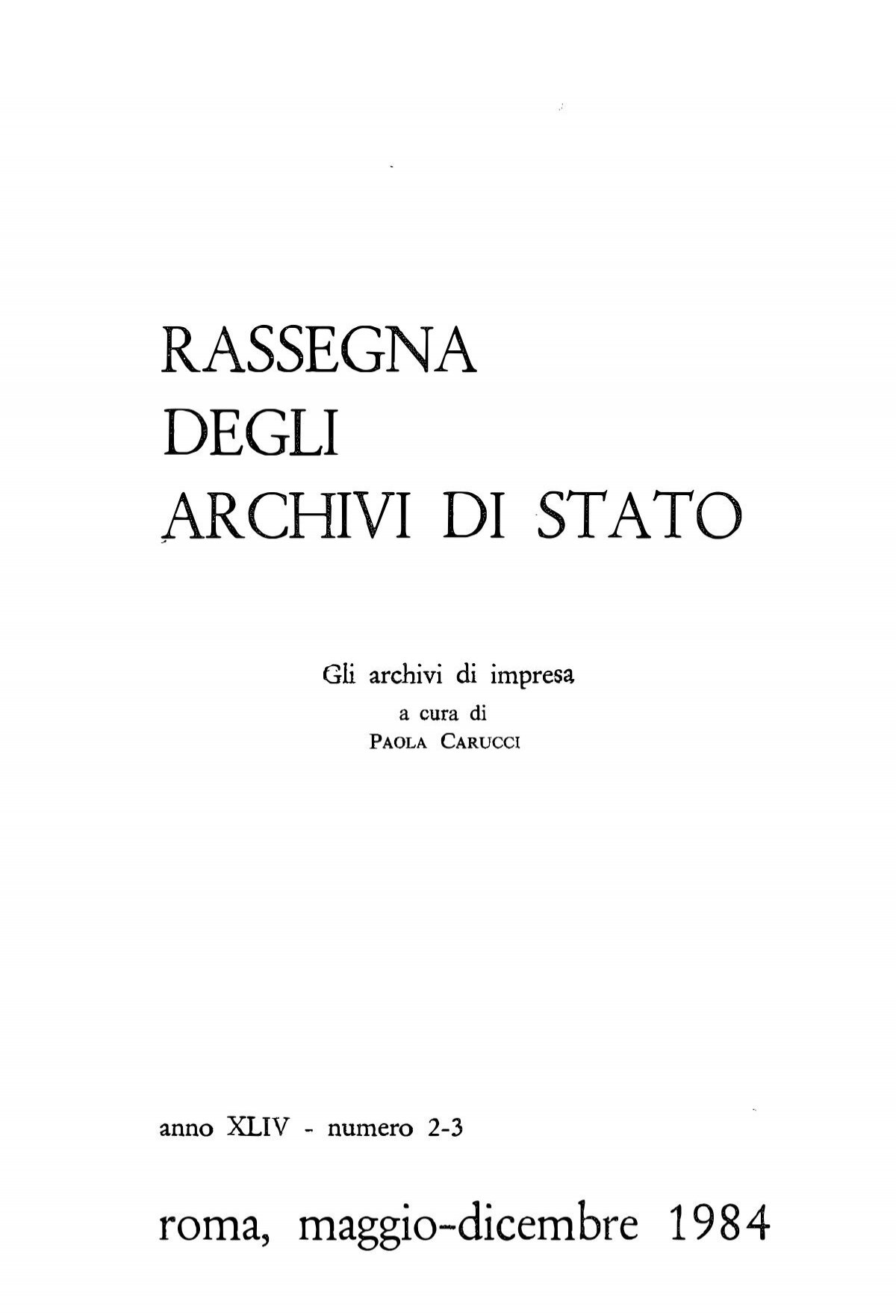 Rassegna Degli Archivi Di Stato - Sistema Archivistico Nazionale 587_x_400_jpg