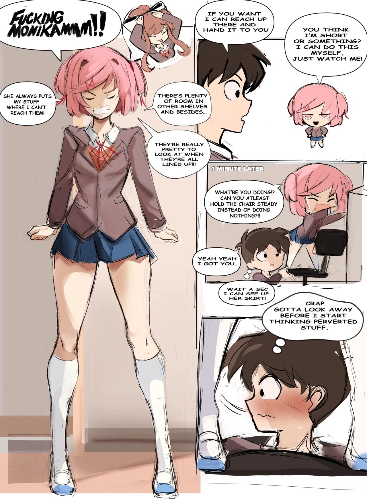 Play with me (doki doki literature club) Doki doki literature club porn comics