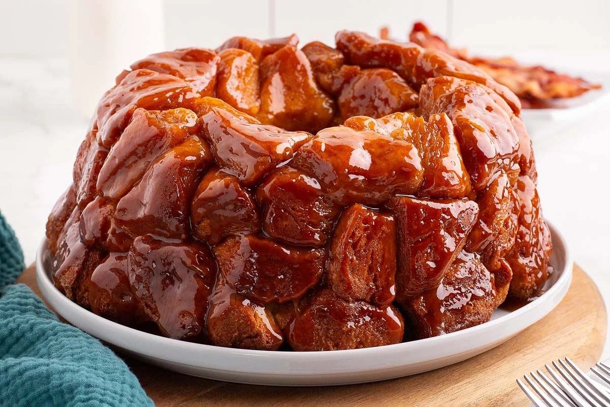 A homemade monkey bread made from Pillsbury biscuits.