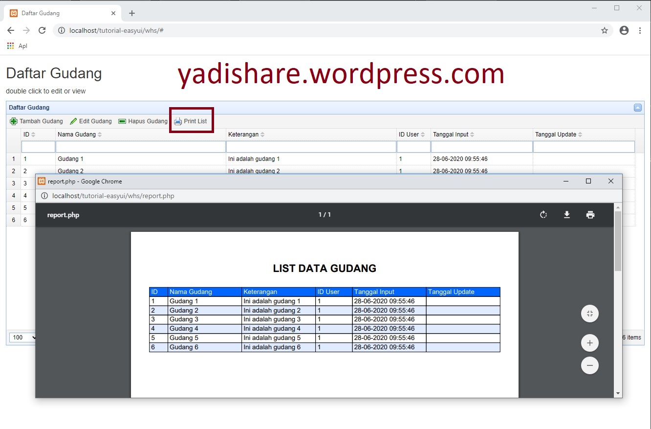 Cara Membuat Report Menggunakan FPDF, PHP Dan MySQL – yadishare
