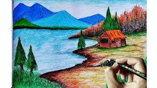 Fantastis 30 Gambar Pemandangan Menggunakan Pensil Warna - Kumpulan Gambar Pemandangan 180_X_320_jpg