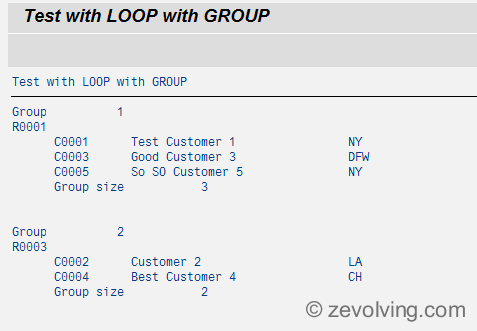 Gyan Factory - SAP Technical Project support: ABAP 740 – LOOP AT with GROUP  BY