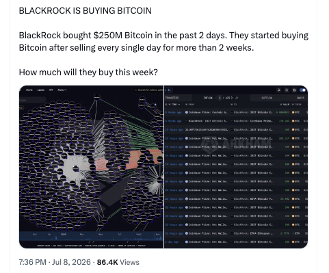 BlackRock revient à l'achat de Bitcoin alors qu'il charge 250 millions de dollars au cours des dernières 48 heures ⋆ ZyCrypto BlackRock revient à l'achat de Bitcoin alors qu'il charge 250 millions de dollars au cours des dernières 48 heures ⋆ ZyCrypto